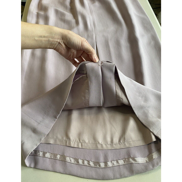 ADRIANNA PAPELL Maxi Skirt Suit Size 14 100% SILK New Vintage Purple Embroidered - Picture 13 of 16